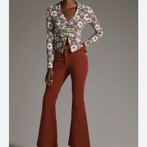 Anthropologie Maeve Ruched Shirt